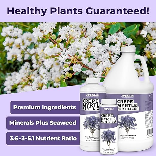 Crepe Myrtle Fertilizer – Liquid Plant Food for More Blooms, Vibrant Color Healthy Growth, 32 oz