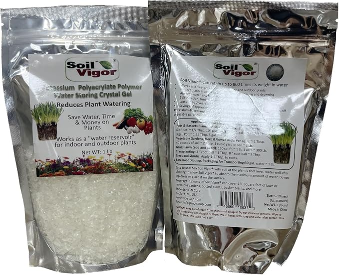 The Ultimate Super Absorbent Polymer for Thirsty Plants - Reduce Watering, Boost Growth, and Save Water 2 Pounds