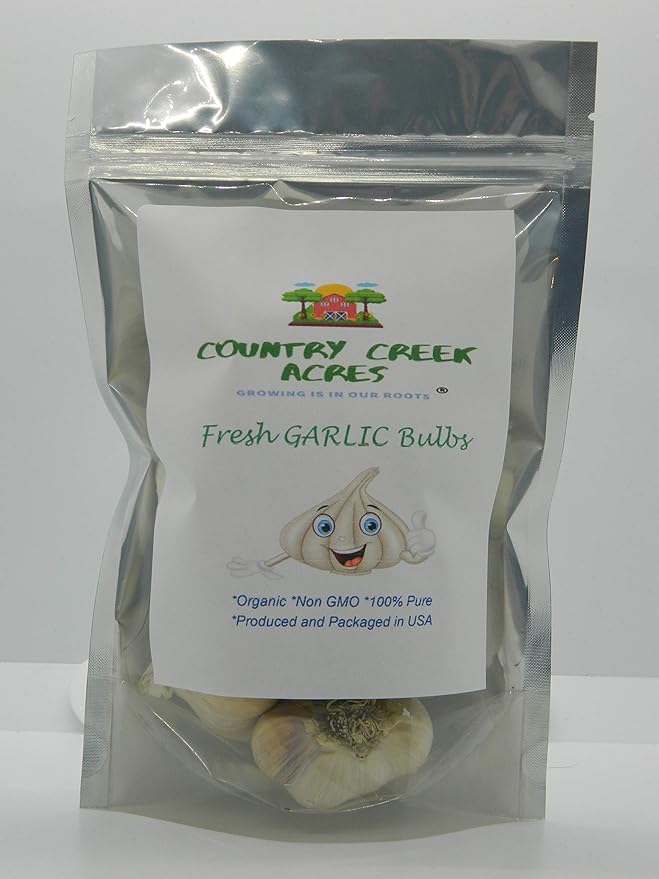 Garlic Bulb (3 Pack), Fresh California SOFTNECK Garlic Bulb for Planting and Growing Your OWN Garlic, Buy Country Creek Brand ONLY NOT FAKES