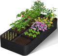 GREANER Fabric Raised Garden Bed, 6x3FT-8 Grid Garden Bed to Grow Vegetables, Heavy Plant Grow Bags for Growing Vegetables Flowers Herbs Fruits Potatoes