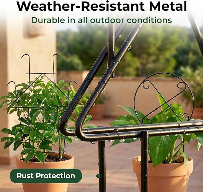 3 Packs Trellis for Climbing Plants Indoor, Small Garden Metal Trellis for Potted Plants, Plants Accessories with Different Patterns for Vine Ivy Flower Plant Support