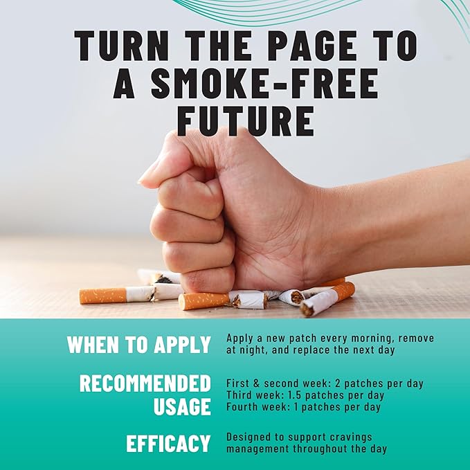 TOLEVITA Anti- Smoke Herbal Patches Transparent 7 mg | Quit Smoking Patches to Help Reduce Cravings | Herbal Stop Smoking Aid for a Healthier Lifestyle - 30 Patches