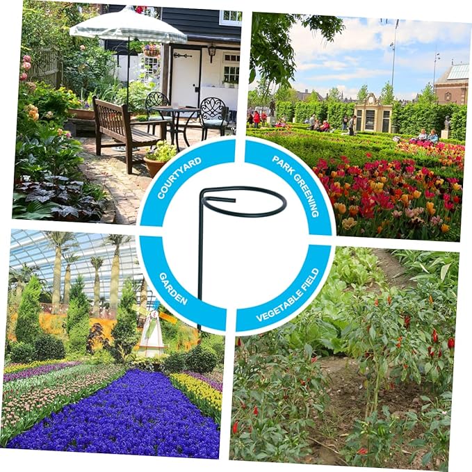 VOSAREA 10pcs Plant Support Structures Metal Botany Bracket Flower Stand for Indoor Outdoor Vegetable Trellis