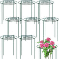 8 Sets Peony Support Cage,Heavy Duty Metal Plant Support Rings with 3.5mm Thickened Legs,10"Dia.x16"High Grow Through Hoops for Peonies and Tall Plants,Rust-Resistant Strong Support for Heavy Blossoms