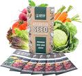 Salad Garden Seed Collection | Basic Assortment | 6 Non-GMO Vegetable Gardening Seed Packets: Lettuce, Carrot, Tomato, Cabbage, & More