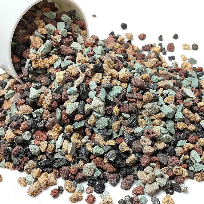 Succulent Cactus Soil Potting Mix Horticultural Lava Rocks Bonsai Soil for Indoor Plants Drainage Volcanic Rock for Terrarium Gardening Top Dressing 5lb