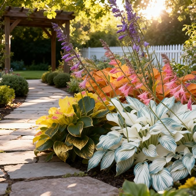 Hosta Seeds for Planting, 299+ Mixed Hosta Seeds, Perennial Flower Palnts, Non-GMO Heirloom Hosta Flower Seed for Home Garden Outdoor