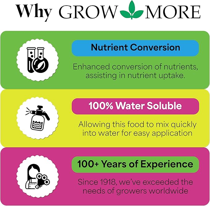 Grow More Sea Grow Flower & Bloom (4-26-26) - 3lbs of Seaweed Fertilizer for Plants - Water Soluble Fertilizer for Vegetables & Fruits - High Phosphorus Flower Food w/Seaweed Extract for Plants