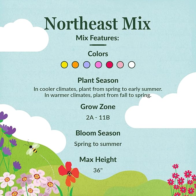 Ferry-Morse Northeast Mix Bulk Wildflower Seeds, 1lb