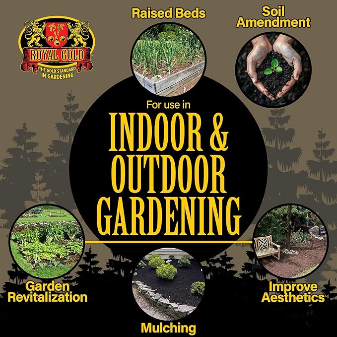 Royal Gold Planting Medium Mix, 1.5cu ft - Designed for Amending Soil, Made for a Variety of Gardening Applications, Standalone Growing Medium - Builds Soil Structure