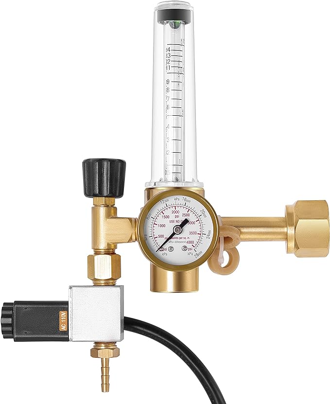 VIVOSUN Hydroponics CO2 Regulator Emitter System with Solenoid Valve Flowmeter for Grow Room Grow Tent Garden