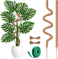2 Pack 63 Inch Moss Pole for Plants, Tall Moss Poles for Climbing Plant-Monstera, Handmade Coco Coir Pole, Monstera Plant Support for Plant Grow