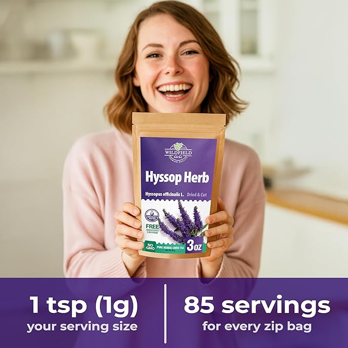 3 oz. Hyssop Dried Herb Hyssop Tea Herbal (Hyssópus Officinális) - 85 g Hyssops Hysopp Herb Hisopo