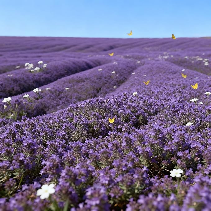 Creeping Thyme Seeds for Planting, 14000+ Outdoor-Non-GMO Thymus Flowers Seeds, Plant in Your Home Garden Backyard
