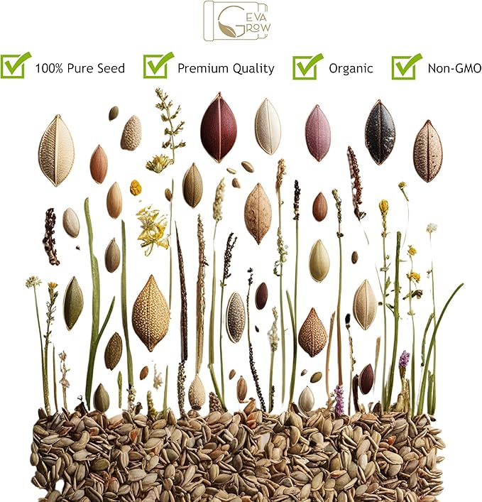 Wildflower Seeds Bulk, 1 Oz. 40,000+ Seeds – Butterfly & Hummingbird Mix with 18 Non-GMO Varieties – Pollinator Flower Seed for Planting