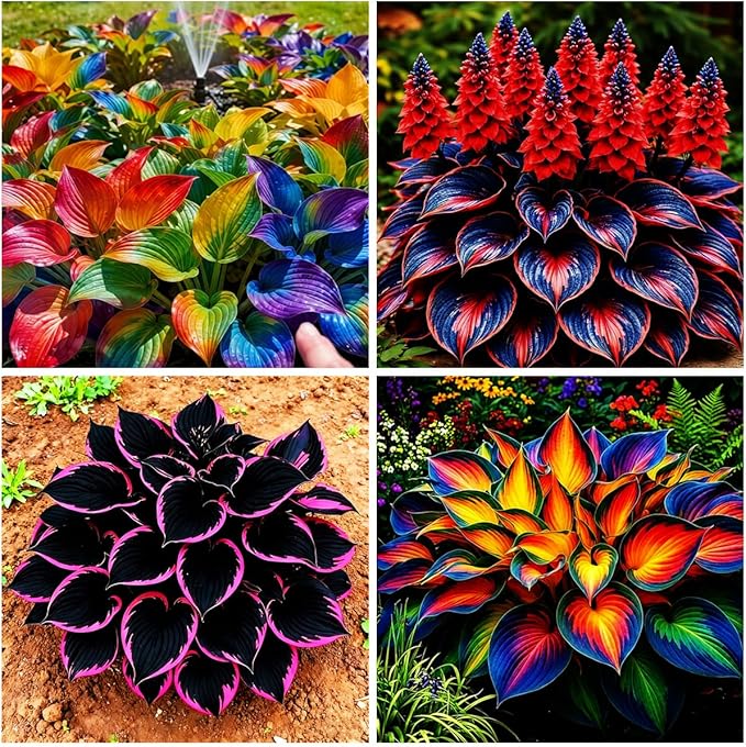 Mixed 117+ Hosta Seeds for Planting Under Trees & North Facing Areas, Shade Garden Solution - Drought Tolerant Perennial Ground Cover with Decorative Foliage