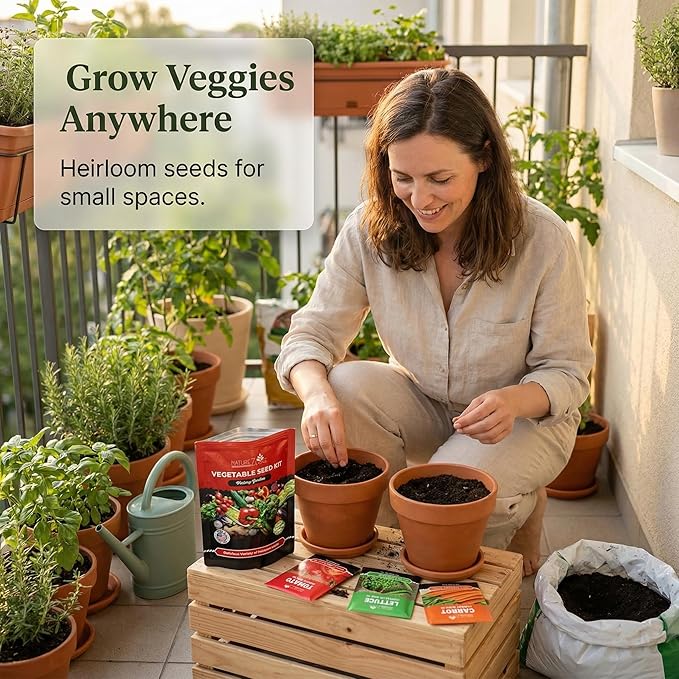 11 Heirloom Seeds for Planting Vegetables and Fruits, 4800 Survival Seed Vault and Doomsday Prepping Supplies, Gardening Seeds Variety Pack, Vegetable Seeds for Planting Home Garden Non GMO…