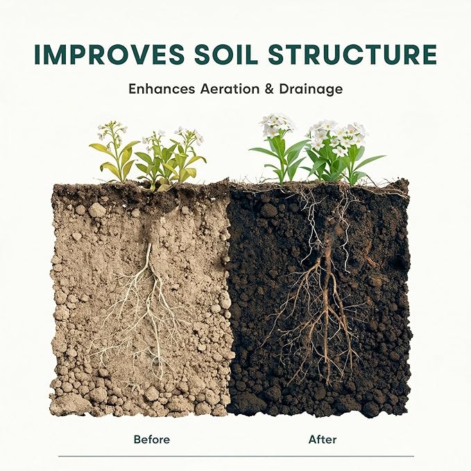 Mushroom Soil Compost Pail, Organic Nutrient-Rich Garden Soil for Vegetables, Flowers, Raised Beds, Lawn & Planting Mix (24 lb)