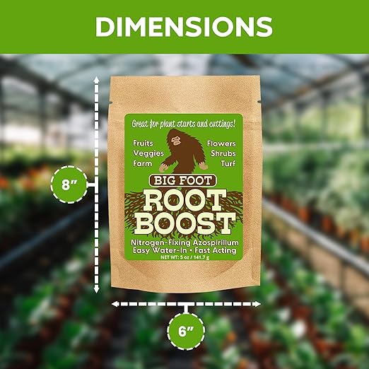 Big Foot Probiotic Root Boost Water Soluble Powder For Established Plants and Transplants - GROW ROOT SIZE, Increase Nitrogen, Grow New Plants from Cuttings, Pea Inoculant - 5 Ounces
