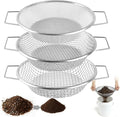 cyrico Soil Sifter for Gardening, 3Pcs Rock Sifter for 5 Gallon Bucket, Heavy Duty Garden Sieve with Handles, 1/4, 1/8, 3/8 Inch Mesh Sifting Screen Pan Tray for Compost, Dirt, Sand, Gravel, Sawdust