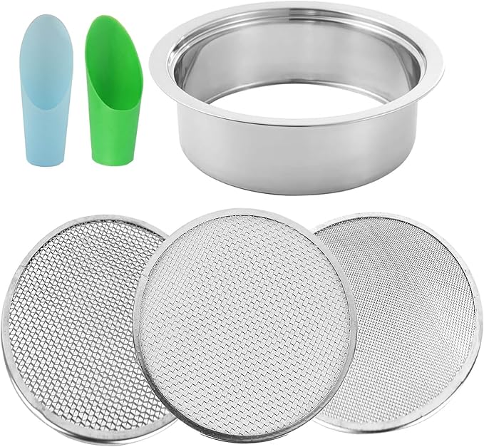 Soil Sifter for Gardening Stainless Steel With1/8in, 1/4in, 3/8in Sieve Mesh,Rock Sifter Garden Sieve for Rocks,Dirt Sifter for 3 Gallon Bucket Strainer Filter Compost Bonsai Pellet