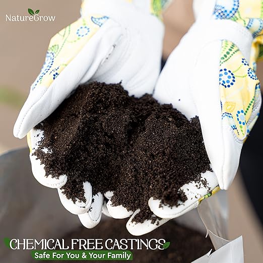 Earth Worm Castings 40LB - Organic Fertilizer Includes Humic Acid - Pure Worm Castings for Gardening