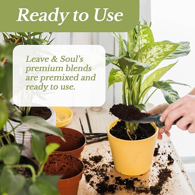 Professional Peace Lily Soil | Large 8.2 Quarts Ready to Use for Peace Lily Plants | Peat Moss, Coco Coir, Perlite, Dolomite | Made in USA