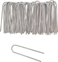 Atlantic Stainless Steel Landscape Staples Garden Stakes 4&6 Inch –Heavy-Duty, Rust-Proof Anchors for securing Weed Barrier Fabric, Plant Covers, Turf, Hoses & Cables. (40, 4 inch)