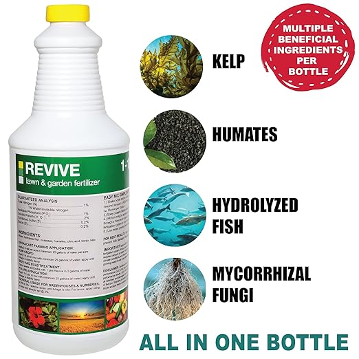Organic Liquid Fertilizer for Plants – Boost Root Growth & Nutrient Absorption – Mycorrhizae + Soil Biology for Stronger, Healthier Plants – Garden, Vegetables, Indoor & Hydroponic (GGO Revive)