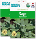 Back to The Roots 100% Organic Heirloom Seeds - Sage Value Pack (280mg Total)