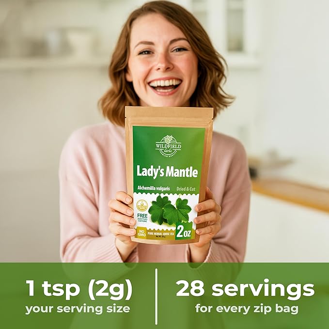 2 oz. Lady’s Mantle Herbal Tea (Alchemilla vulgaris) – 56g Dried Lady’s Mantle Herb Tea Alchemilla