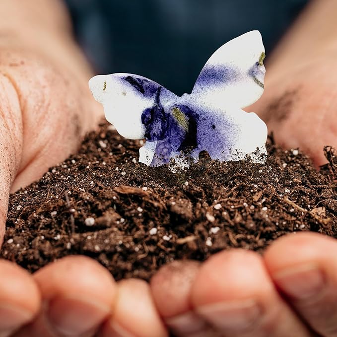 50pcs Small Purple Butterfly Seed Paper – Plantable & Writable Wildflower, Gift for Mom This Mother’s Day, Use for Shower Favors, Weddings, Party Favors or Life Events