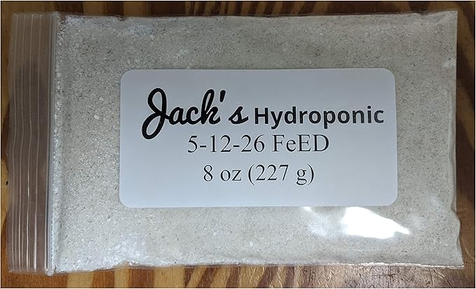 Jack's 5-12-26 Hydroponic Nutrients Fertilizer Plant Food - 8 oz.