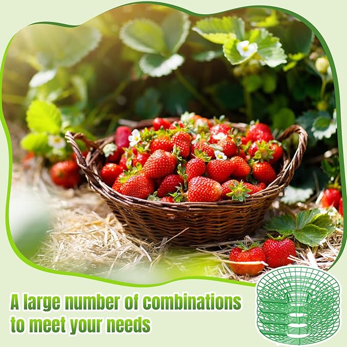 45 Pieces Strawberry Supports Strawberry Plant Holders Stand Waterproof Strawberry Plant Trellis Protectors Reusable Strawberry Growing Racks Frame for Plant Flower Fruit Strawberry Garden Planting
