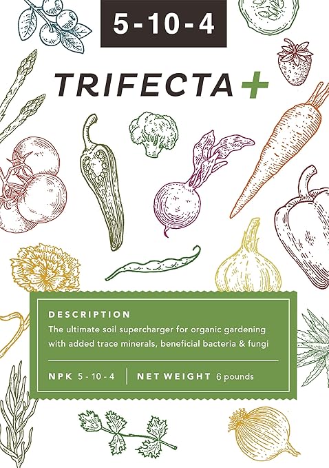 Trifecta+ 5-10-4 Organic All Purpose Plant Flower and Vegetable Fertilizer (6 LB)