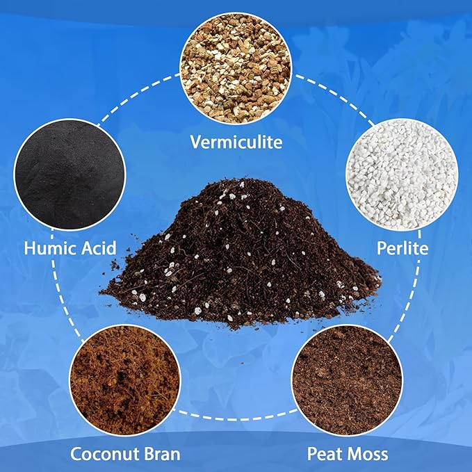 Halatool 6QT Indoor Potting Soil for Plants Orchid Potting Mix Garden Top Succulent Bonsai Soil for Aloe Vera Houseplants Flowers Vegetables & Herbs