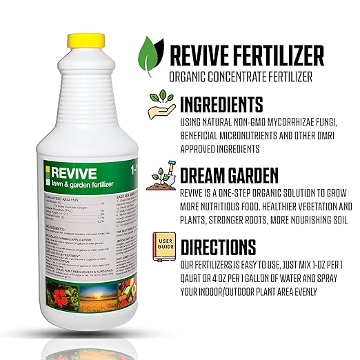 Organic Liquid Fertilizer for Plants – Boost Root Growth & Nutrient Absorption – Mycorrhizae + Soil Biology for Stronger, Healthier Plants – Garden, Vegetables, Indoor & Hydroponic (GGO Revive)