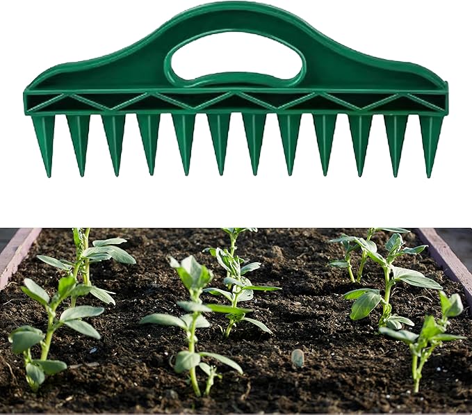 Seed Planter Tool Bulb Planters Dibbler Gardening Tool Seed Spacing Tool Seed Planting Tool for Garden Beds, Raised Beds & Pots | Fixed Spacing, Precise Dibbling for Effortless Seed Planting