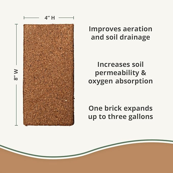 Seed Starting Soil Mix (24 Qts) - Coco Coir 650gm Bricks (2-Pack) + Perlite Bliss + 3 Gallon Grow Bags - Seed Starter Soil for Indoor Plants, Outdoor Plants, Seedlings - Organic Coco Coir Perlite Mix