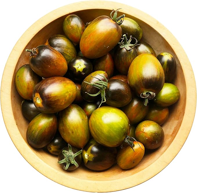 Organic Brad's Atomic Grape Tomato Seeds (Solanum lycopersicum) 150 Seeds (0.5 Grams) - Tie-dye Psychadelic Heirloom Open Pollionated Tomato Seeds by Smoke Camp Crafts