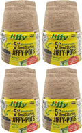 Jiffy Seed Starting Pots - Biodegradable, Ideal for Seedlings - 5 in, 24 Pack - Peat