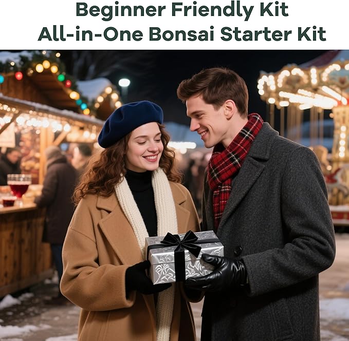 LUOJIBIE Bonsai Tree Kit for Beginners - Unique DIY Japanese Bonsai Trees,Crafts for Adults, Ideal Gardening Birthday Gift for Women & Men,Complete Indoor Plant Kit