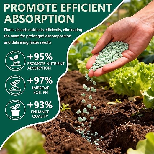 Ferrous Sulfate Granules 20% Iron, Soil Acidifier for Lawns & Plants | Fast Greening for Grass, Turf, Shrubs, Trees, Flowers & Gardens | Corrects Iron Deficiency & Yellowing (8 oz)