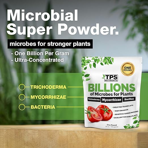 TPS Nutrients Billions - Mycorrhizal Fungi Root Inoculant for Plants - Water-Soluble with Mycorrhizae, Bacteria & Trichoderma, 8 oz (1/2 Pound)