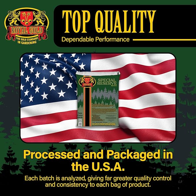 Royal Gold Special Reserve Premium Potting Mix, 1.5 Cubic Foot - All-Purpose Soil for Indoor & Outdoor Container Gardens - Coco, Composted Forest Material, Peat Moss & Perlite, Pre-Fertilized Blend