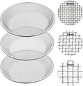 Yaomiao 3 Pack Stainless Steel Sand Sifter Garden Soil Sifter for Rocks Compost Sieve Garden Potting Lawn Soil Sieve for 5 Gallon Bucket, 0.08/0.12/0.2 Inch Mesh Screen
