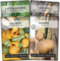 Sow Right Seeds - Gourd Seed Collection for Planting - Packets of Decorative, Luffa, Dipper & Bottle Gourds - Grow Your Own Crafts, Home Decor & More - Non-GMO Heirloom Packets with Instructions