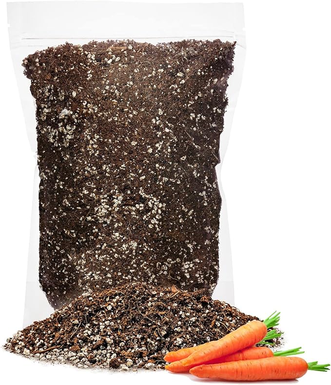 GARDENERA Premium Organic Potting Soil for Carrots - (3 Quart Bag)