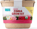 Back to The Roots Organic Zinnia Flower Grow Kit with Plantable Starting Pot Soil and Seeds