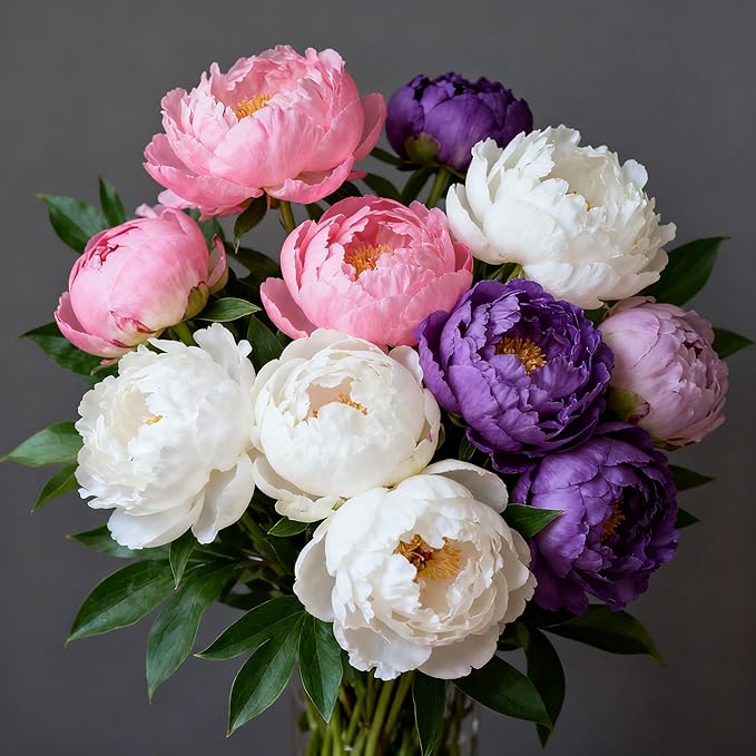 100+ Peony Seeds for Planting, Mixed Color Peony Seeds Non-GMO Heirloom, Ruffled Blooms Peony Seed for Outdoor and Indoor